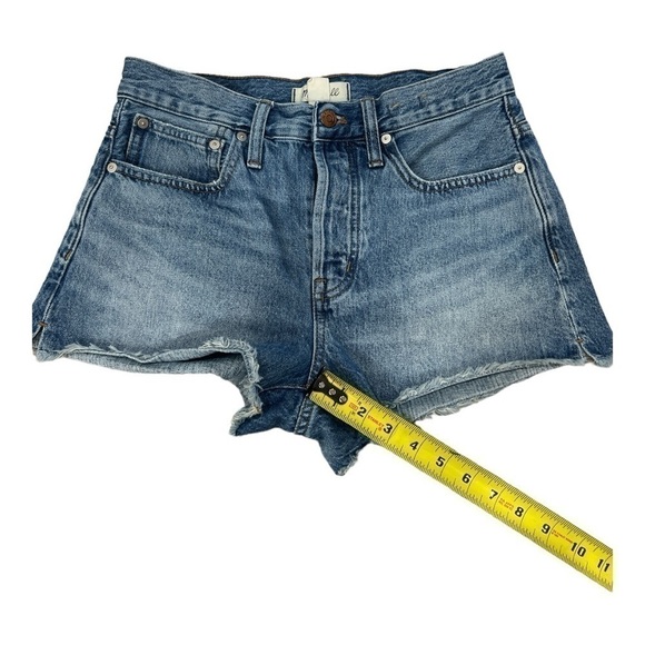 Madewell relaxed denim shorts mid rise size 25 Cotton 100% button fly oversized - Picture 9 of 10